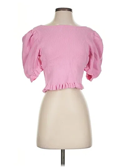 Pre-owned Endless Rose Short Sleeve Blouse In Pink