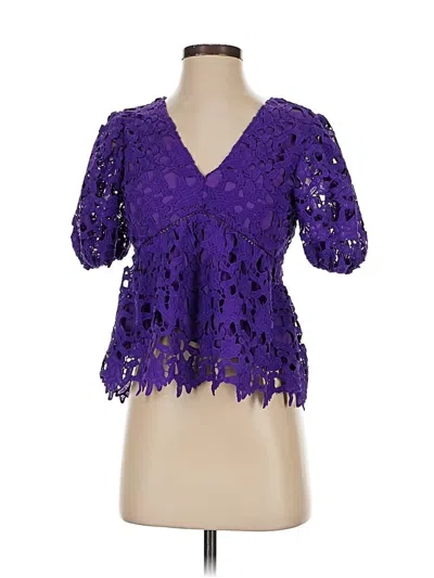 Pre-owned Endless Rose Short Sleeve Blouse In Purple