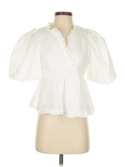 Pre-owned Endless Rose Short Sleeve Blouse In White