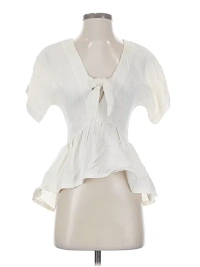 Pre-owned Endless Rose Short Sleeve Blouse In White