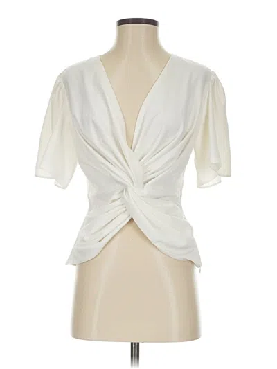 Pre-owned Endless Rose Short Sleeve Blouse In White