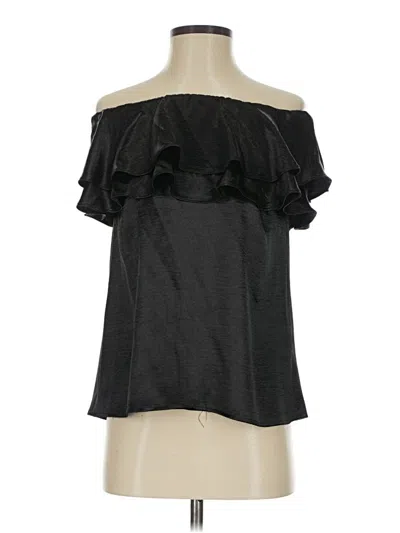 Pre-owned Endless Rose Short Sleeve Top Black Off The Shoulder Neckline Tops