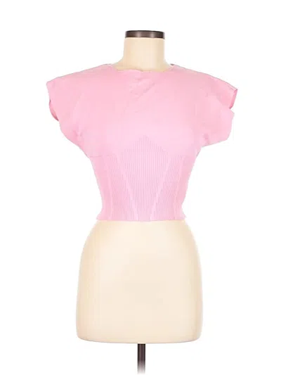 Pre-owned Endless Rose Short Sleeve Top Pink Sweetheart Neckline Tops
