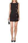 Endless Rose Side Button Minidress In Black