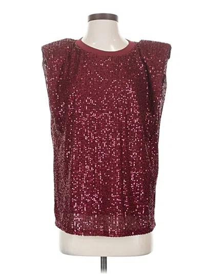 Pre-owned Endless Rose Sleeveless Blouse In Burgundy