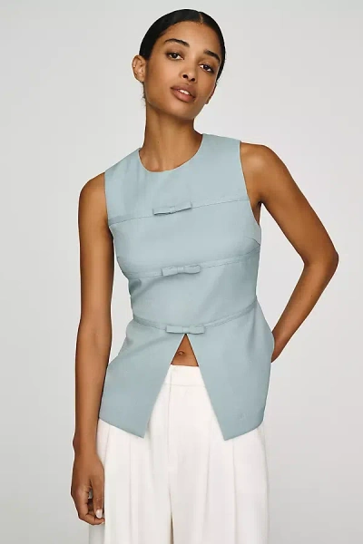 Endless Rose Sleeveless Bow Top In Green