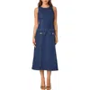 Endless Rose Sleeveless Denim Midi Dress