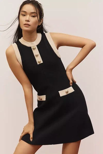 Endless Rose Sleeveless Knit Slim Mini Dress In Black