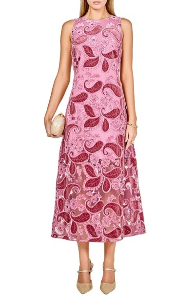 Endless Rose Sleeveless Lace A-line Dress In Purple