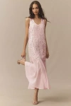Endless Rose Sleeveless Sequin Chiffon Maxi Dress In Pink