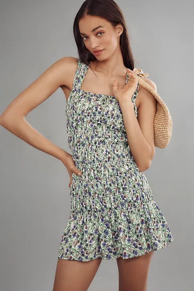 Endless Rose Sleeveless Smocked Mini Dress In Multicolor