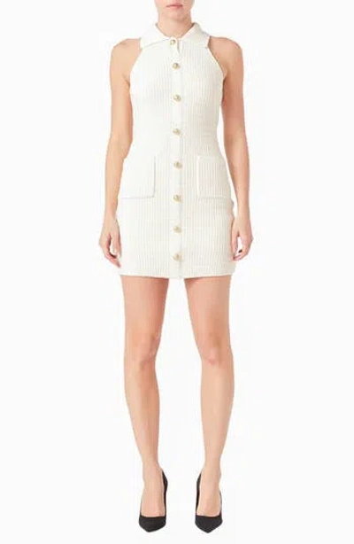 Endless Rose Sleeveless Sweater Dress In White
