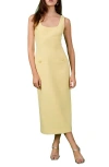 Endless Rose Sleeveless Tweed Midi Dress In Butter