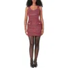 Shop Endless Rose Sleeveless Tweed Minidress In Cranberry