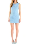 Endless Rose Sleeveless Tweed Minidress In Blue