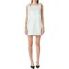 Endless Rose Sleeveless Velvet Satin Bow Minidress In White