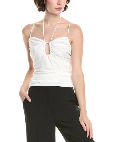 Endless Rose Ruched Keyhole Cutout Camisole In White