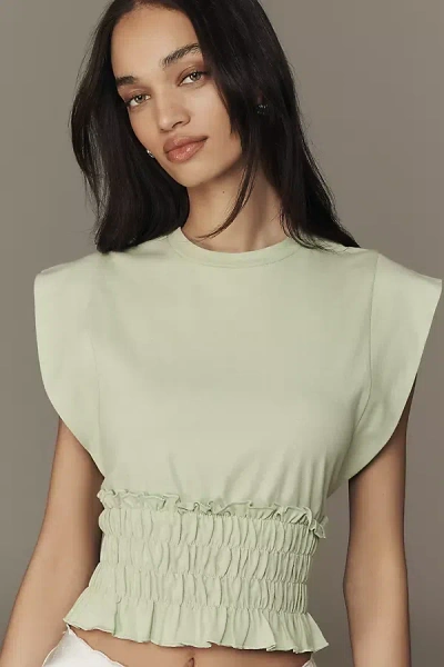 Endless Rose Smocked Tank Top In Green