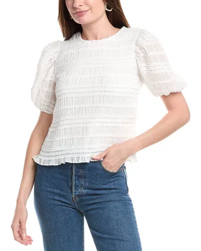 Endless Rose Smocked Top In White