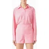 Endless Rose Solid Button-up Shirt In Pink