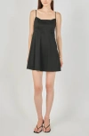 Endless Rose Spaghetti Strap Minidress In Black