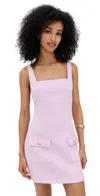 Endless Rose Square Neck Tweed Mini Dress Lilac In Lilac