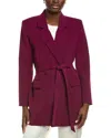 Endless Rose Straight Belted Blazer In Purple