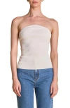 Endless Rose Strapless Knit Top In White