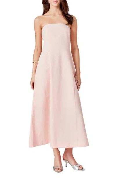 Endless Rose Strapless Linen Dress In Pink