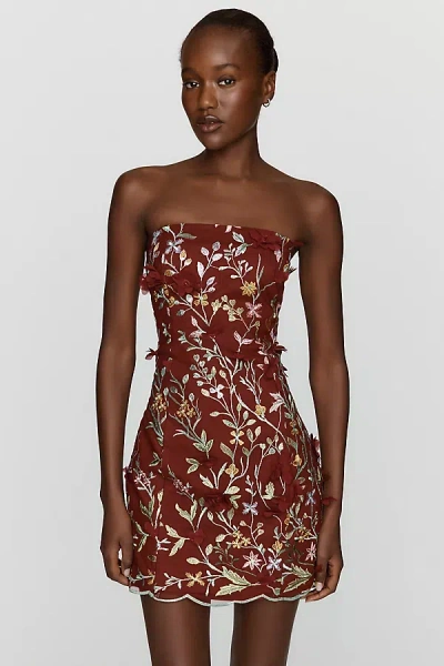 Endless Rose Strapless Mini Dress In Brown