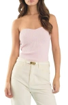 Endless Rose Off The Shoulder Tweed Crop Top In Pink