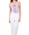 Endless Rose Strapless Flower Top Lavendar M In Purple