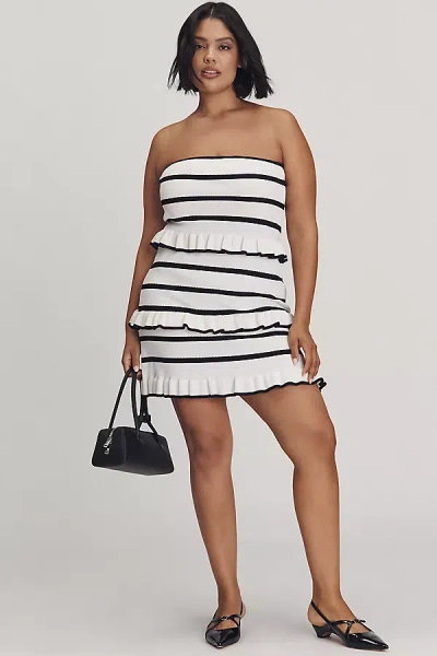 Endless Rose Strapless Ruffle Mini Tube Dress In Multi