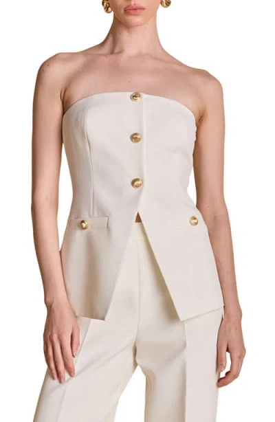 Endless Rose Strapless Suit Top In White