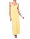 Endless Rose Sweetheart Neckline Ribbed Knit Maxi Dress In Butter Yellow In Yellow
