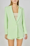 Endless Rose Tailored Single Button Blazer In Green