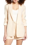 Endless Rose Tailored Single Button Blazer In Ivory