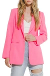 Endless Rose Tailored Single Button Blazer In Pink