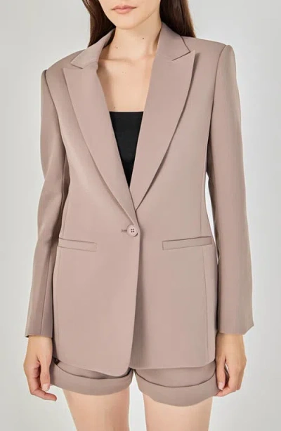 Endless Rose Tailored Single Button Blazer In Pink