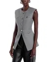 Endless Rose Tailored Vest In Charcoal