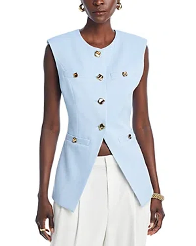 Endless Rose Tailored Vest In Powder Blue