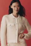 Endless Rose Textured Collared Cardigan Sweater In Neutral