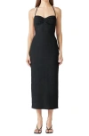 Endless Rose Textured Halter Maxi Dress In Black