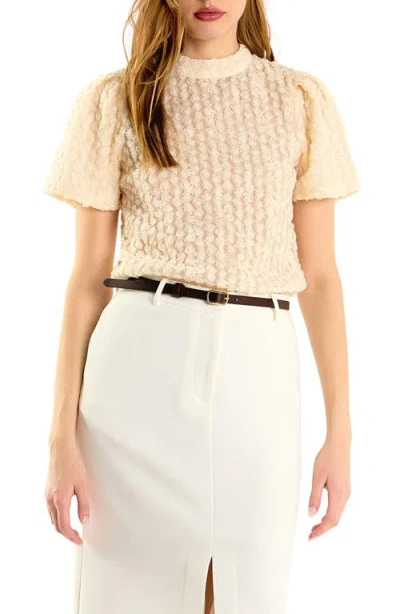 Endless Rose Textured Lace Shirt In Ivory