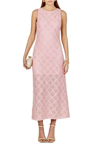 Endless Rose Textured Midi Dress In Pink