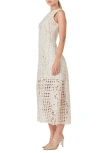 Endless Rose Textured Sleeveless Maxi Dress In Ivory