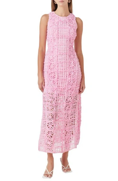 Endless Rose Women's Textured Sleeveless Maxi Dress In Pink