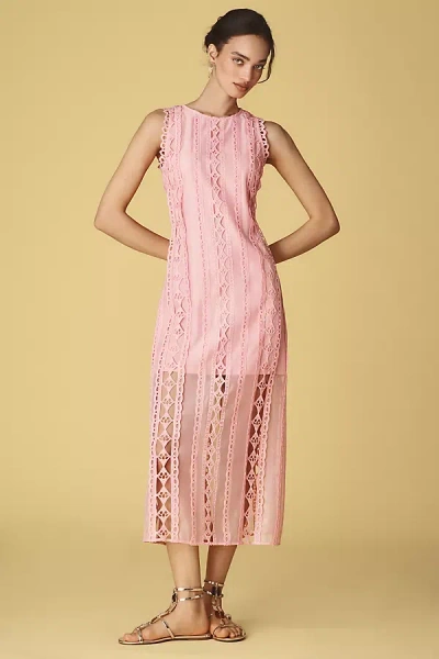 Endless Rose Textured Sleeveless Midi Dress In Pink