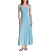 Endless Rose Tie Strap Metallic Maxi Sweater Dress