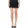 Endless Rose Tiered Loop Fringe Miniskirt In Black